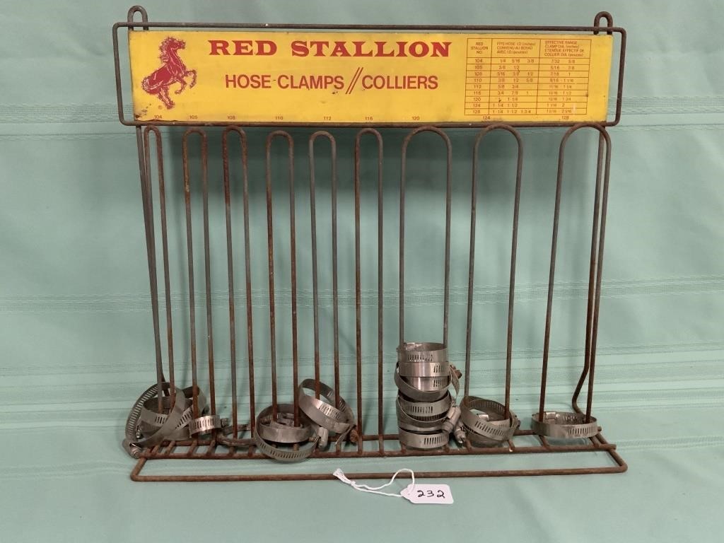 Red Stallion Hose Clamps display