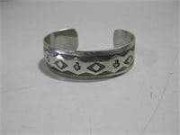 VT Metal Cuff Bracelet Hallmarked