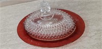 Ruby flash butter dish