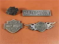4 Assorted Harley Davidson Decorative Pieces