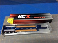 KC3 blue lowboy trailer, 1/64 scale