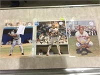 AUTOGRAPHED PHOTOS OF JIMMY BENCH, RICK HENDERSON,