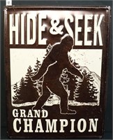 Metal Hide & Seek Grand Champ sign