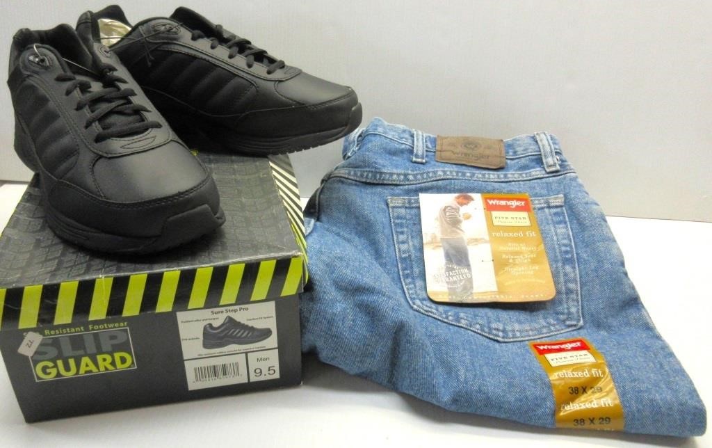 New Wrangler 38x29 Jeans Men Shoes 9 1/2
