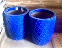 Blue Ceramic Planter - NEW