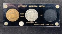 Rare: 1967 UNC Bronze & .999 Silver Medallions,