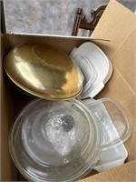 Corning Ware Box Full & Fire King Glassware