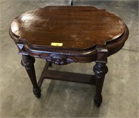 WALNUT CARVED CENTER TABLE
