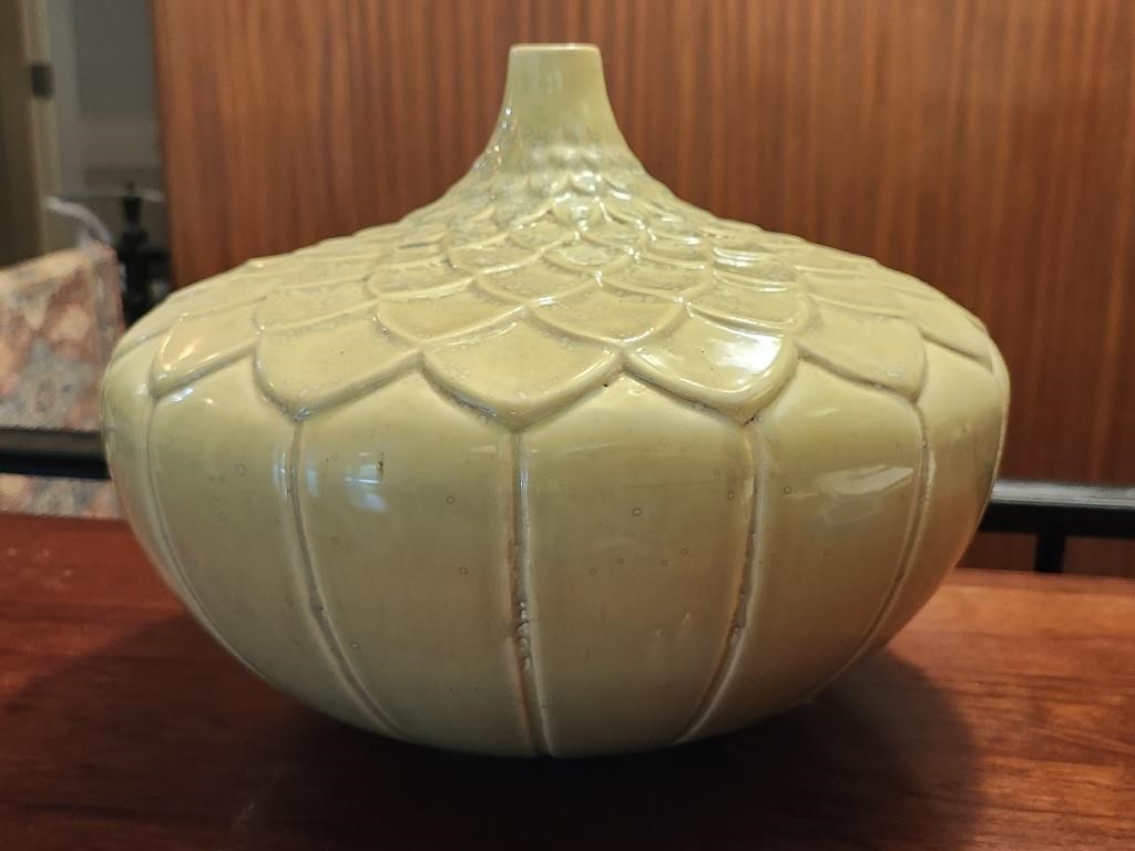 Vintage Ceramic Floor Vase Stoneware