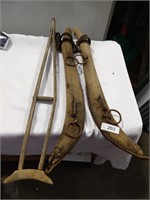 Set of Horse Haynes & Small Wooden Crutch