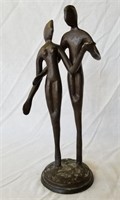 Cast Bronze Modernist Dancer Statuette