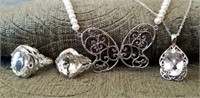 4 pcs. Sterling Silver Gemstone & Pearl Jewelry