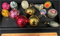 GREAT LOT OF VINTAGE GLASS CHRISTMAS TREE BULBS