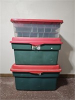 (3) Large Storage Totes