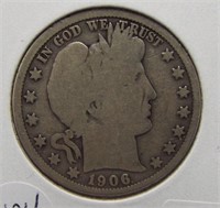 1906-O Barber half dollar.