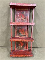 Antique Hand Painted Asian Wall Shelf