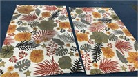 Pair of Floral Themed Rugs