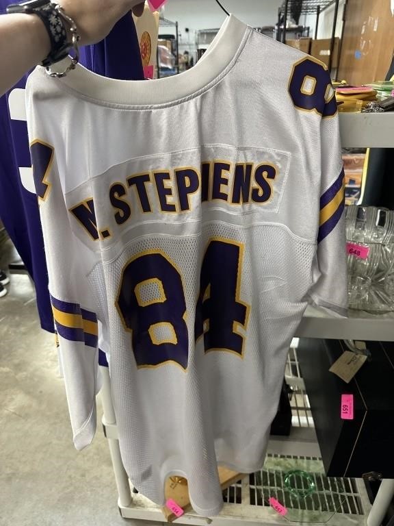 M. STEPHENS FOOTBALL VIKINGS JERSEY #84 NOTE