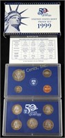 1999 United States Mint Proof Set W State Quarters