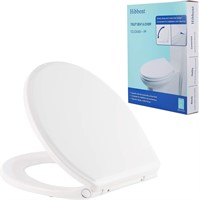 Hibbent Premium Round Toilet Seat 16.5' White