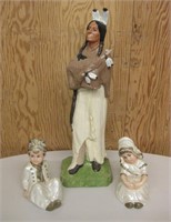 Chalkware Small Figurines & Concrete Native