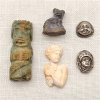 Jade Mayan Totem + Jewelry Bits