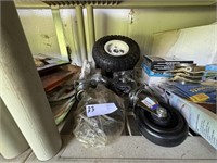 LOT OF CASTERS AND TIRES