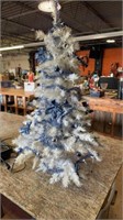 Blue and white tree