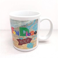 San Diego Beach coffee mug white