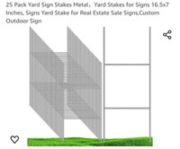 MSRP $29 25 Pack Metal Yard Signs