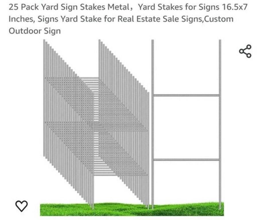 MSRP $29 25 Pack Metal Yard Signs