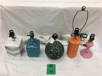 Lot of 5 Assorted Lamps