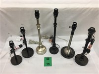 Lot of 6 ''Rod'' Lamps