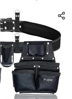 FUERI Leather Tool Belt with Pouch for Carpenters