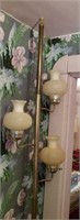 Vintage pole light, plastic globes, working