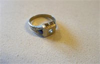 18K White GOLD ring .25 Oz