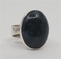Booty, Modernist Sterling Silver Ring set with a