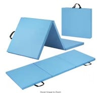 Tri-Folding Exercise Mat, Blue 1.5" Thickness