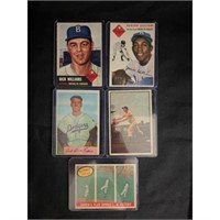 (5) Crease Free 1950's Topps Baseball Stars/hof