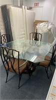 Beveled Glass table 4 chairs