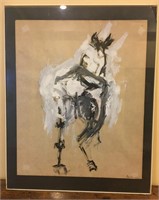 Abstract  Painting "Horse" By Berliner 16"X20" B