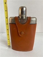 Vintage Flask with leather case