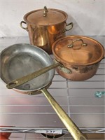 COPPER POTS AND PANS