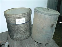 Galvanized water jug, 5-gallon stoneware crock