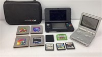 Nintendo GAME Boy (2), 1 in carry case, 3DS, 1