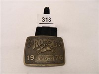 1976 Hesston National Finals Rodeo Belt Buckle;
