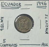 Uncirculated 1946, Ecuador coin
