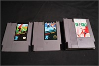 Three Nintendo NES games, sports