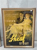 Framed Tooth’s Sheaf Stout Poster - 840 x 1080