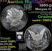 ***Auction Highlight*** 1885-p Morgan Dollar $1 Gr
